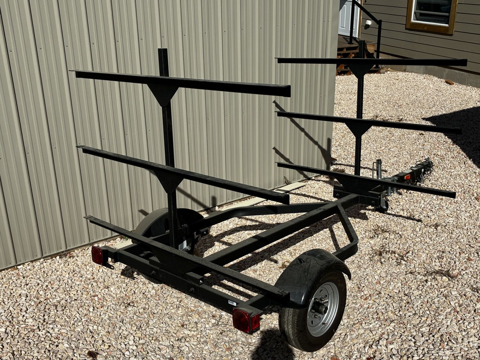 Custom Multi-Tier Utility Trailer with Canoe / Kayak Storage Rack