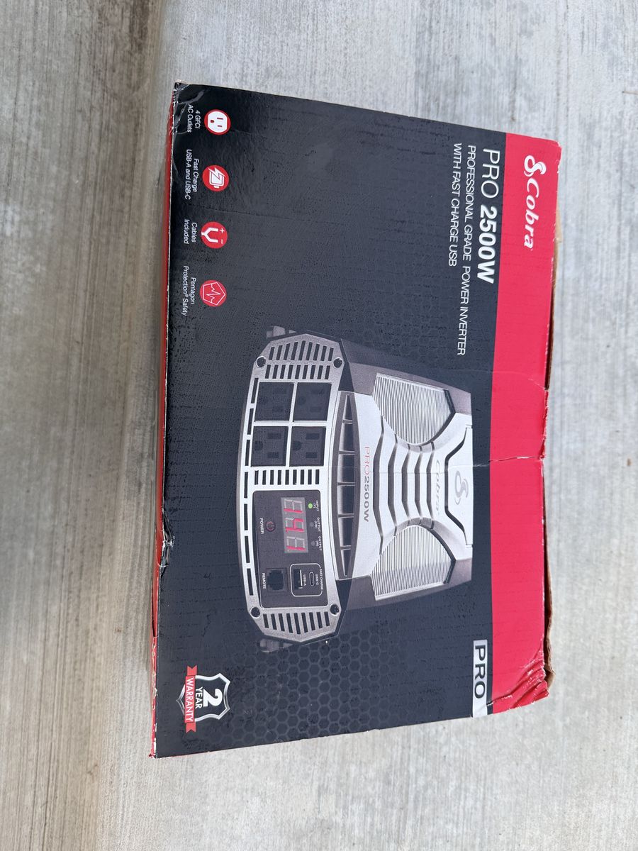 Cobra PRO 2500W Professional Grade Power Inverter with Fast Charge USB