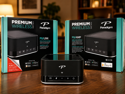 Paradigm PW AMP + 2 PW LINK Streamers – ARC Mics, Boxes – Like New