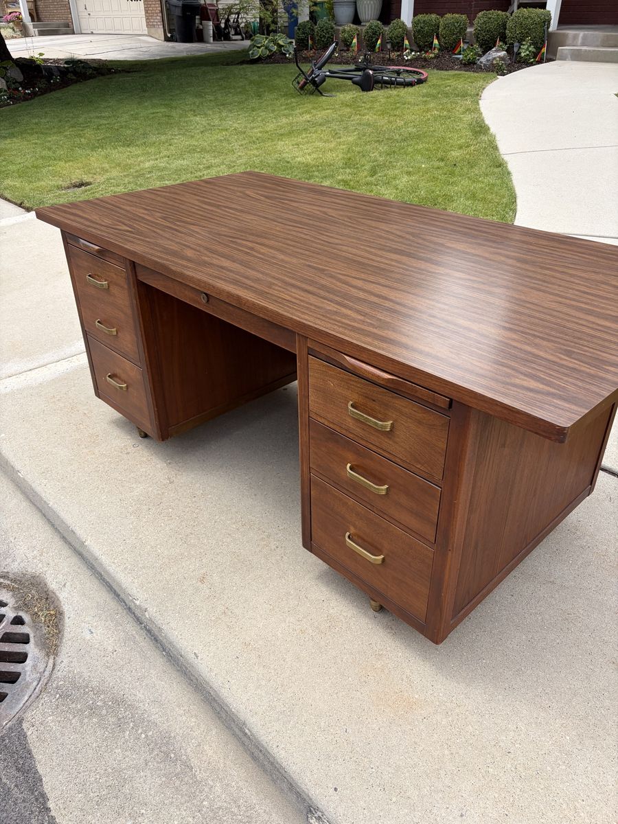 Former Bishops desk! Wood Office Desk with Drawers - great condition. Executive Style