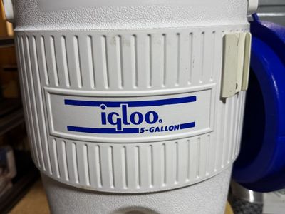 Igloo 5-Gallon Water Cooler Jug - White & Blue Portable Beverage Dispenser