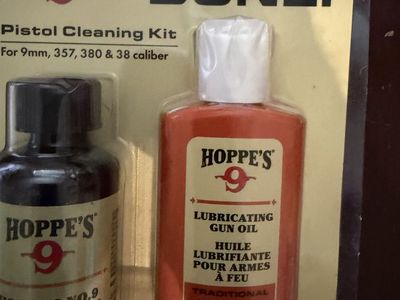 Hoppe's No. 9 Pistol Cleaning Kit for 9mm, .357, .380, & .38 Caliber - Gun Bore Cleaner & Oil