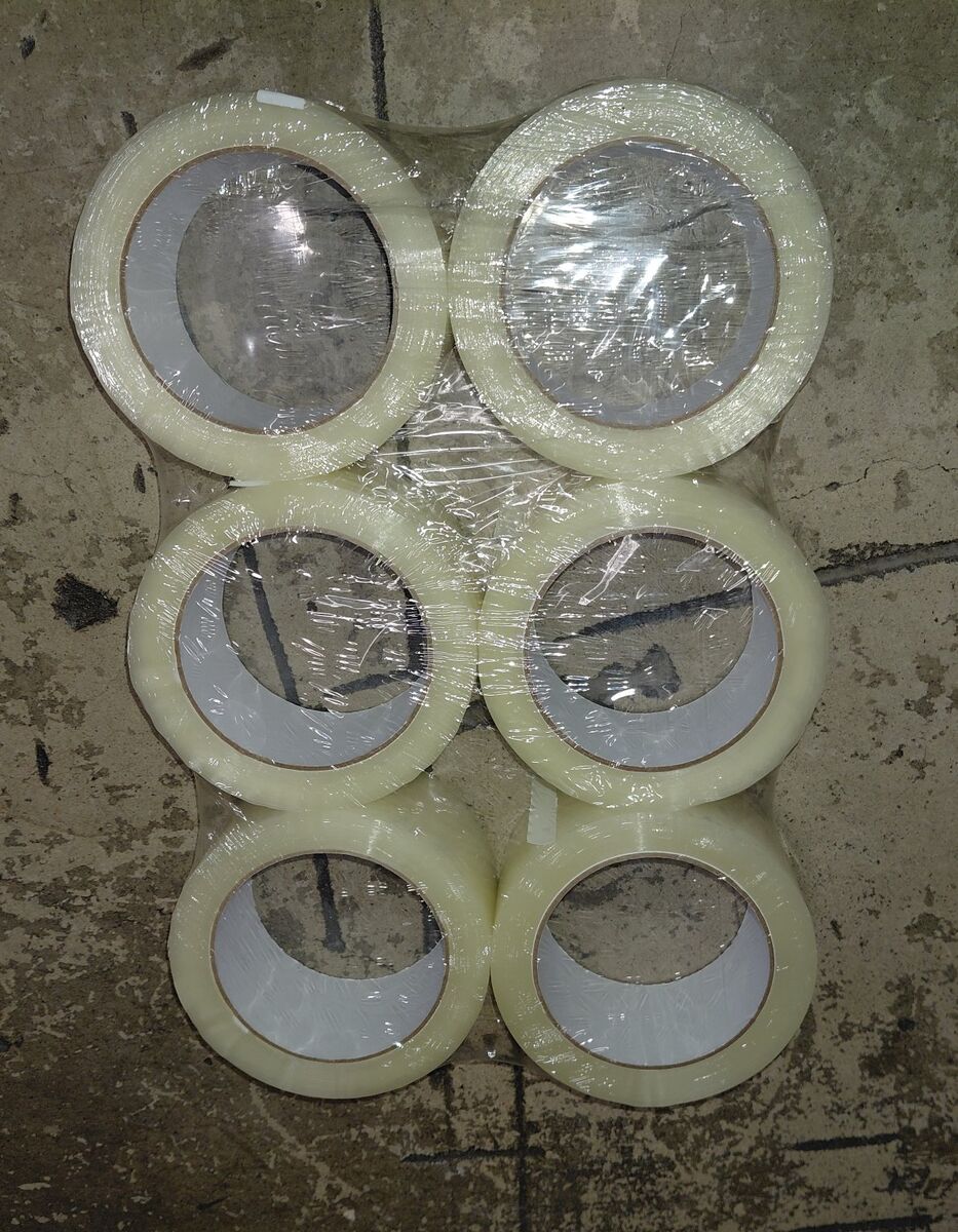 6) Rolls Clear Packing Tape 1.86" x 109 yds