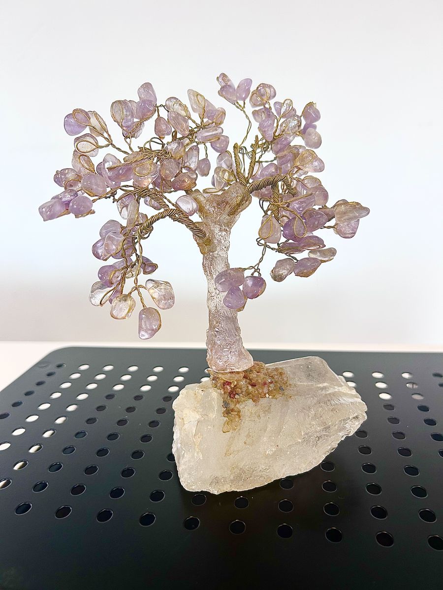 Amethyst Gemstone Tree Vintage Huge Crystal Base