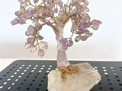 Amethyst Gemstone Tree Vintage Huge Crystal Base