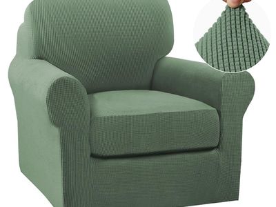 New! Turquoize 2 Piece Chair Covers Chair Slipcovers for Living Room Small Armchair Chair Cover with Arms Washable