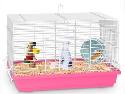 Small Animal Cage, Pink, 18.5"x11.8"x11. 8"