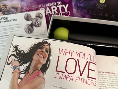 Zumba Fitness Exhilarate DVD Experience Set w/ Toning Sticks Program Guide New