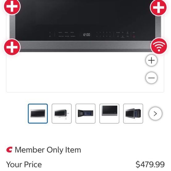 New Scratch and dent Samsung 2.1 cu. ft. Over-the-Range Microwave with Wi-Fi and SmartThings