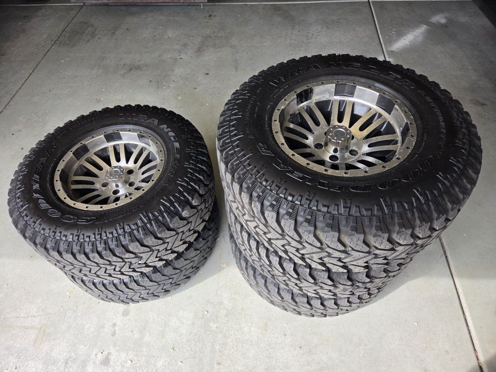 Goodyear Wrangler Authority A/T Tires 31x10.50R15LT and wheels