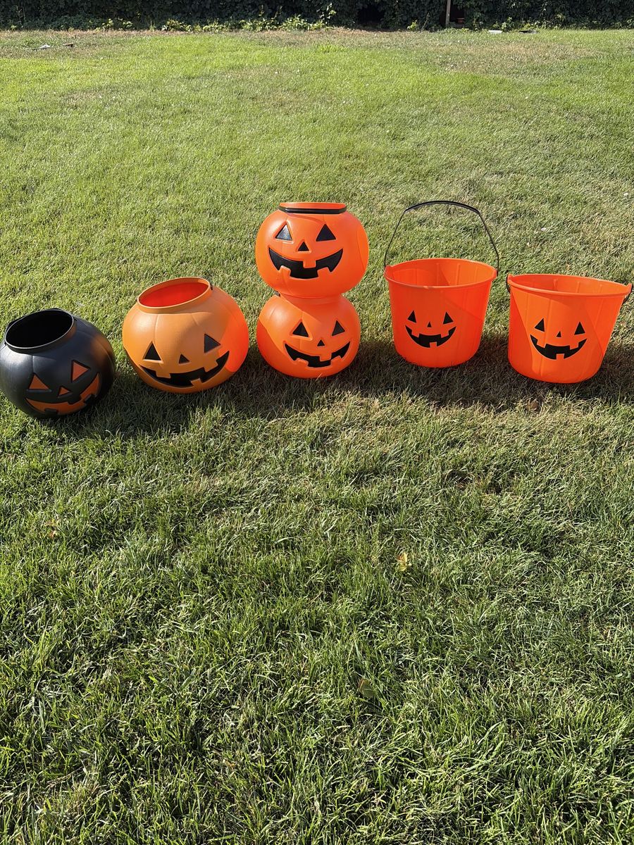 Halloween pails buckets