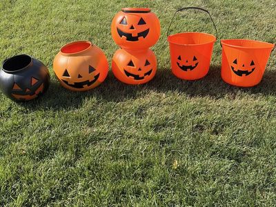 Halloween pails buckets