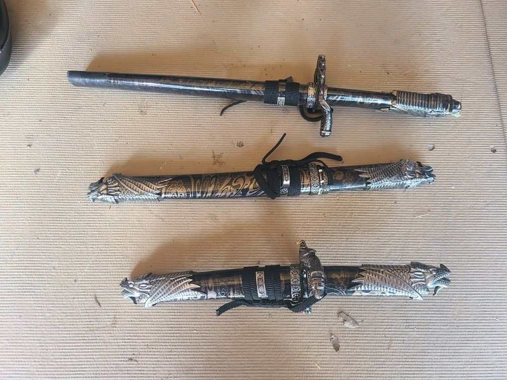MINI SAMURAI DRAGON KATANA 3 PIECES SWORD SET STAI