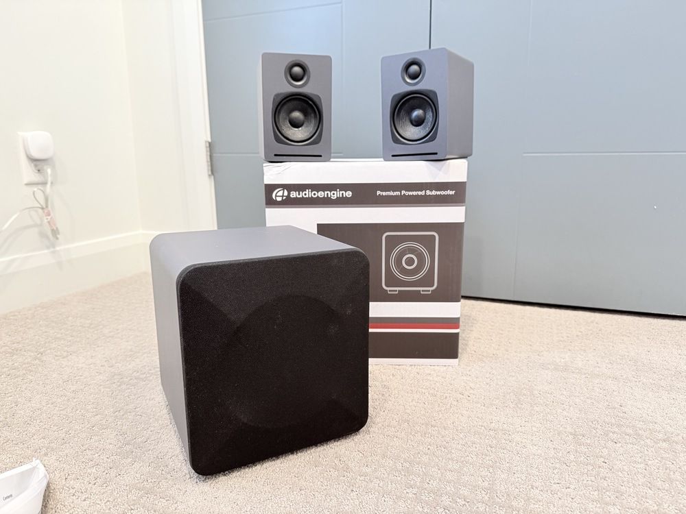 Audioengine A1 Bluetooth Speakers + Audioengine S6 Subwoofer – Excellent Condition