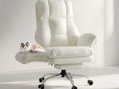 BRAND NEW Big and Tall Office Chair, Flip Armrests for Pets & Criss Cross Sitting, with Foot Rest