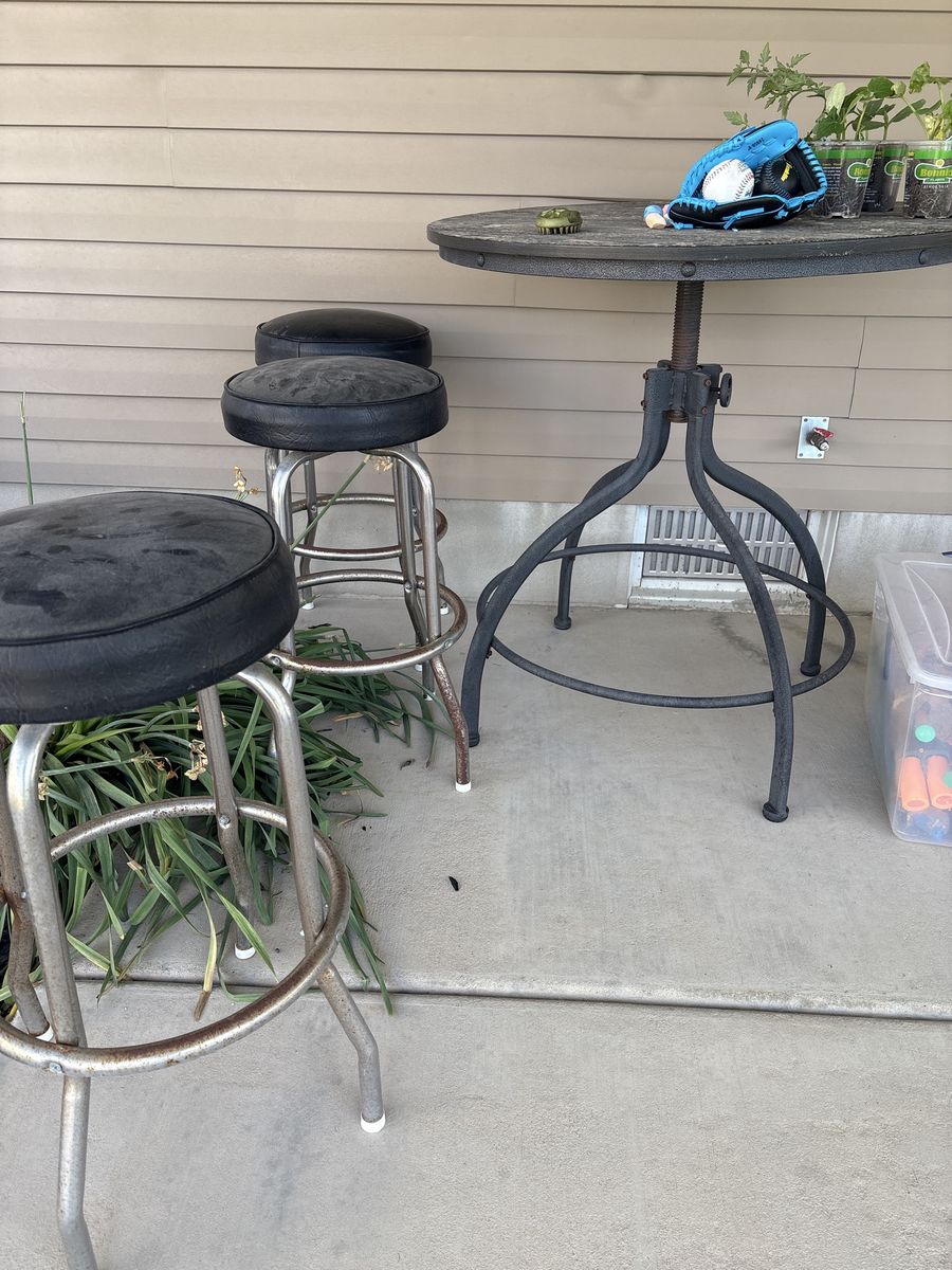Table and barstools
