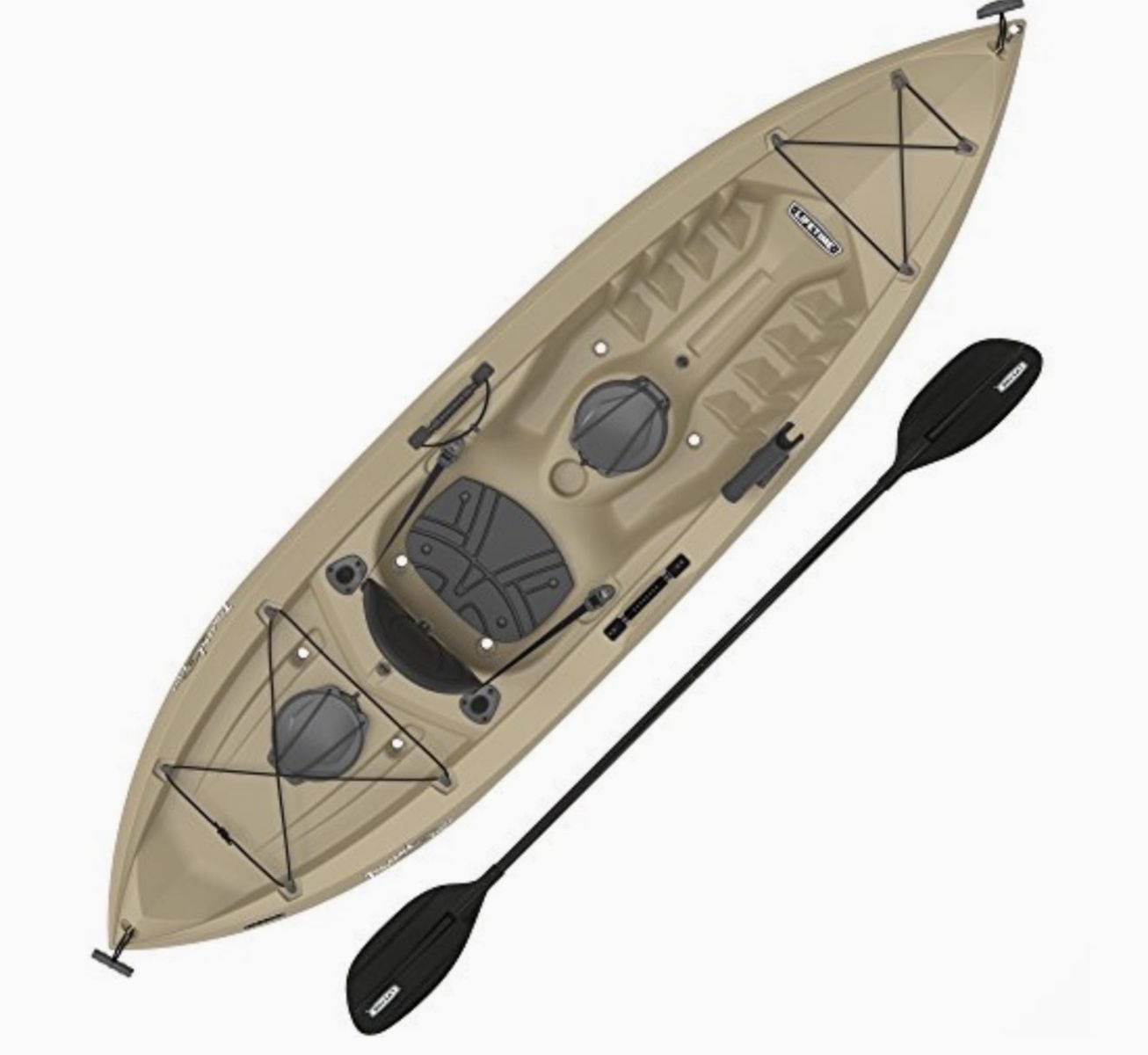 Lifetime Tamarack Angler 100 Sit-On-Top Fishing Kayak with Paddle - Tan