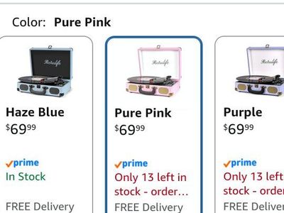 Retrolife record player - pink $50