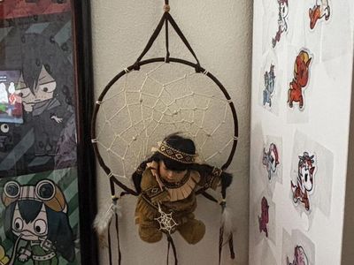 Native American Inspired Dreamcatcher with Doll Decoration