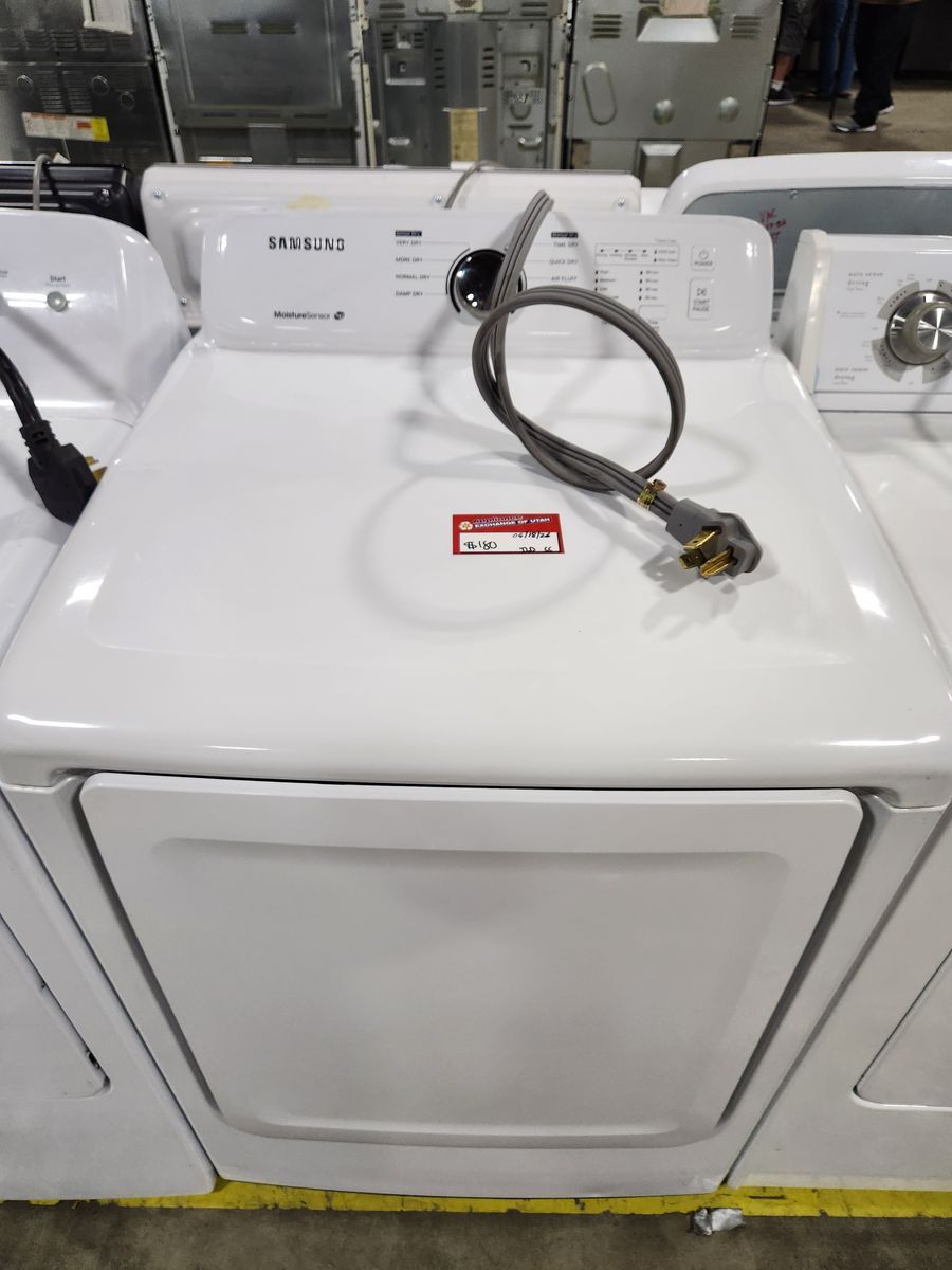 Samsung White Electric Dryer with Moisture Sensor - Excellent Condition