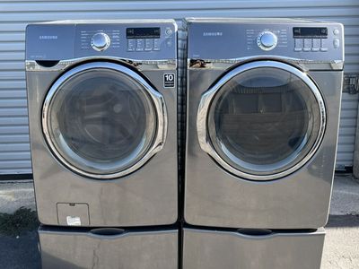 Samsung Washer & Electric Dryer Set With Pedestals, Free Delivery