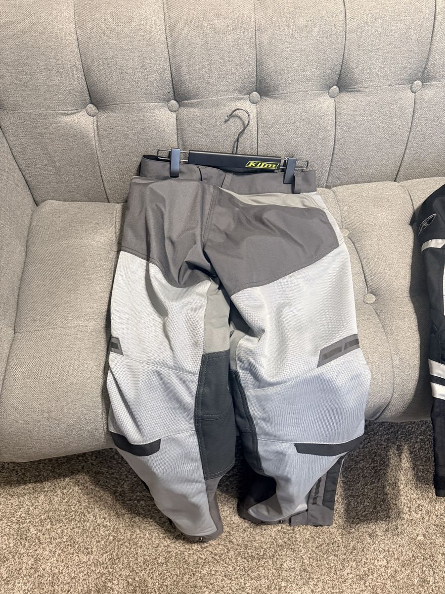 Klim Dakar Dirt Bike Pants - Men's Size 34 Gray/Light Gray MX Motocross Off-Road
