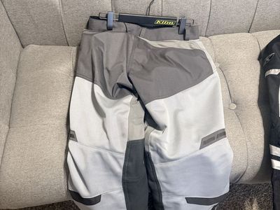 Klim Dakar Dirt Bike Pants - Men's Size 34 Gray/Light Gray MX Motocross Off-Road