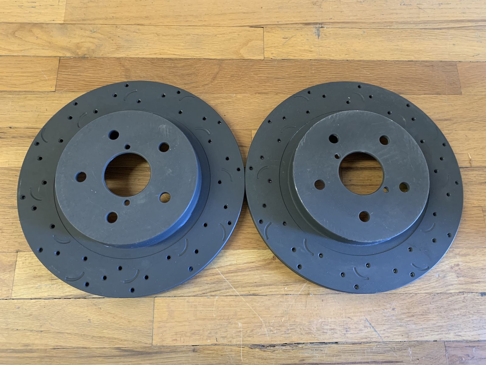 Hawk Talon Brake Rotors Cross Drilled and Slotted Rear 2015-2016 Subaru WRX Outback 2015-2017