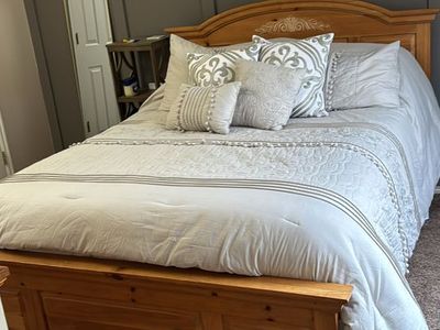 Queen Size Bed Frame with Headboard and Footboard