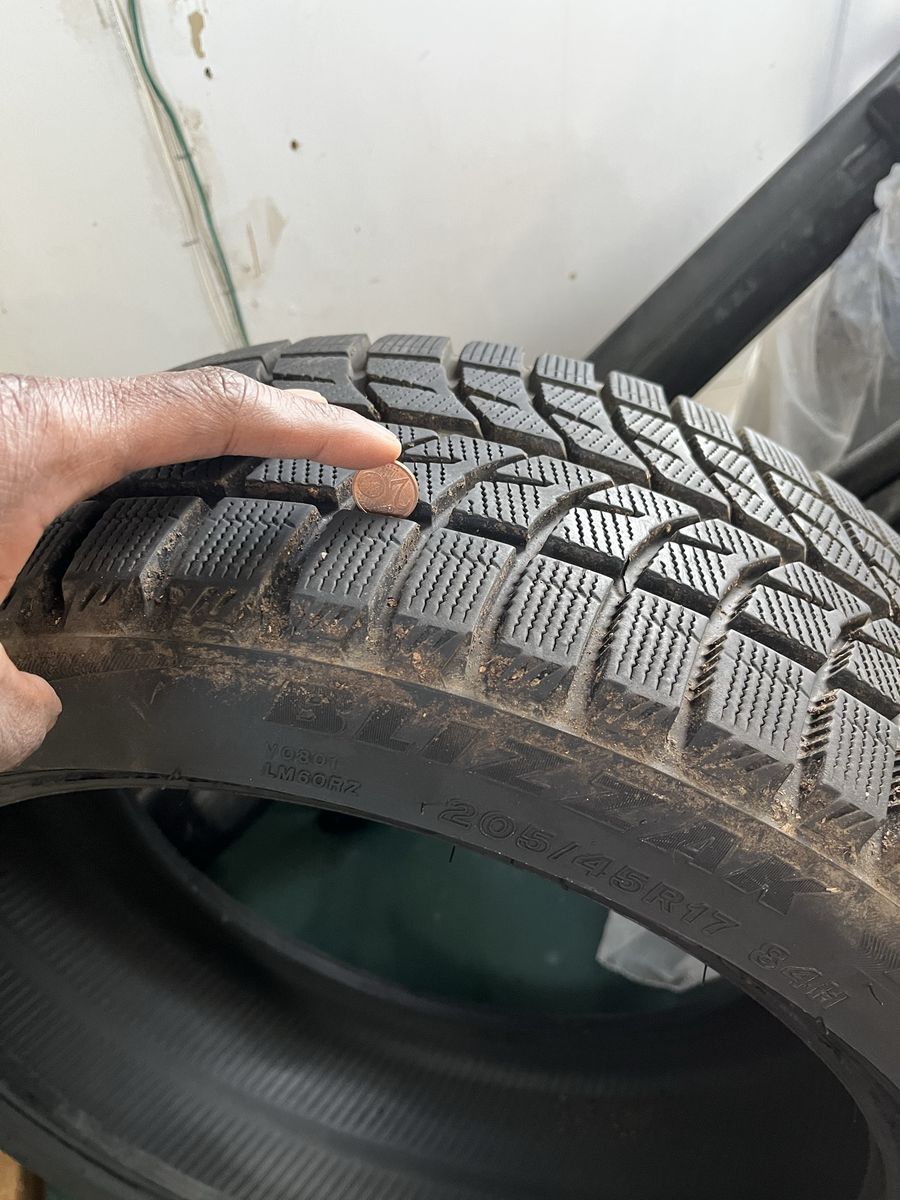 Set of 4: 17in. Blizzak snow tires