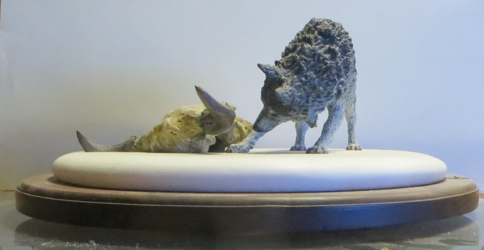 "Eye to Eye” - Sculpture by James Roybal.