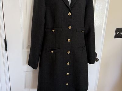 Vintage black tweed blazer size S polyester material