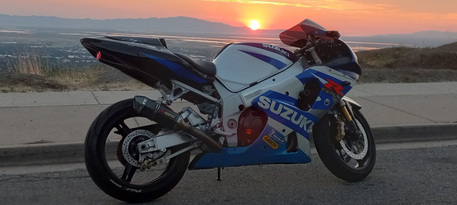 Suzuki GSX-R 1000 Sport Motorcycle Blue White Black
