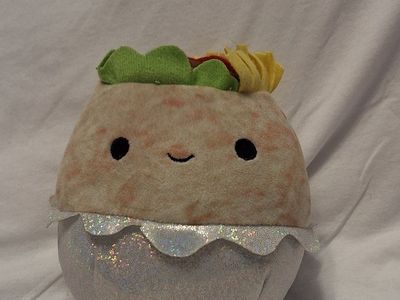 Squishmallows Burrito Taco Food Plush Stuffed Animal Toy