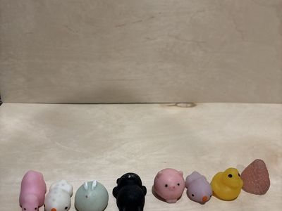 Mochi Squishy Animal Toys Assortment - 7 Stress Relief Fidget Toys