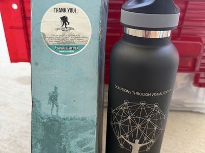Basecamp Water Bottle - Black, Insulated, BPA-Free, Hand Wash Only - New with Box