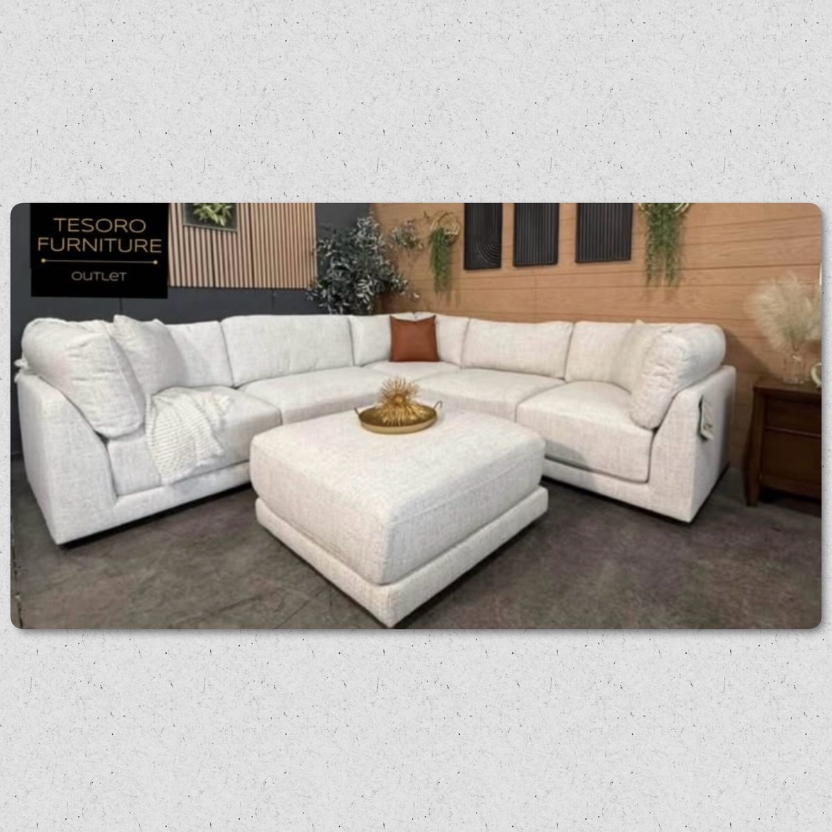 MEGA BUCCLE FEATHERED DOWN MODULAR SECTIONAL
