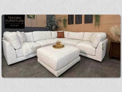 MEGA BUCCLE FEATHERED DOWN MODULAR SECTIONAL