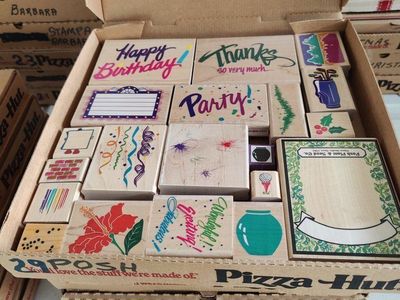 Box #29 of 65, New, old stock rubber stamps, designed mainly for people that like to make their own greeting cards.