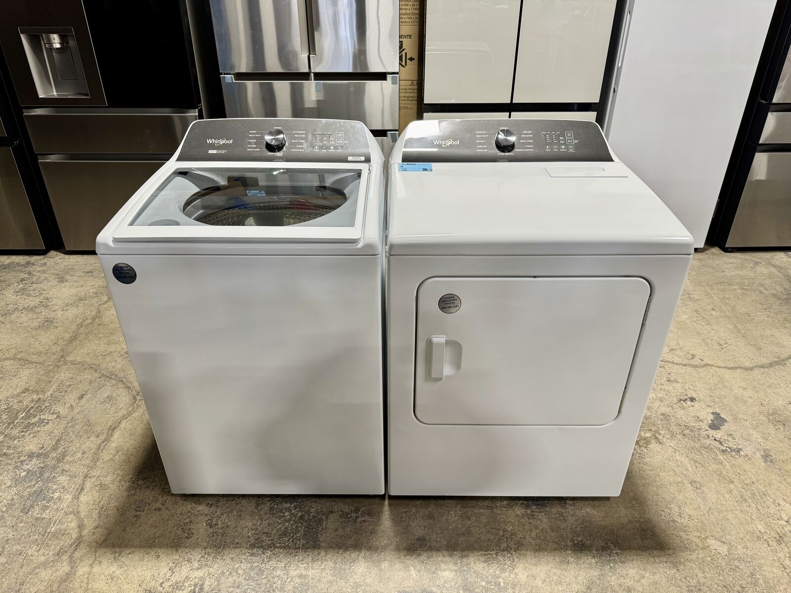 WHIRLPOOL WASHER AND DRYER SET WITH 1 YEAR WARRANTY