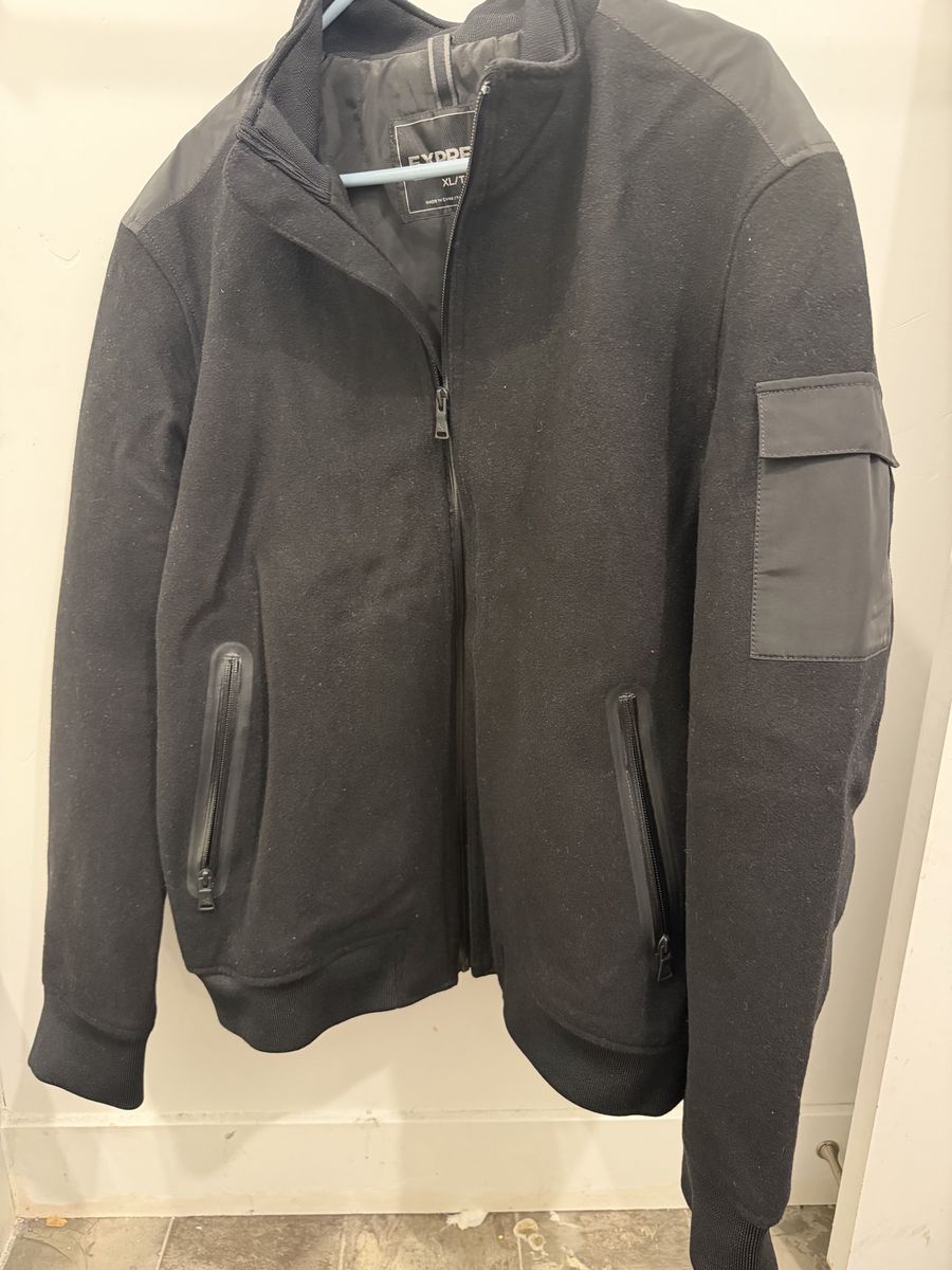 Express black wool jacket
