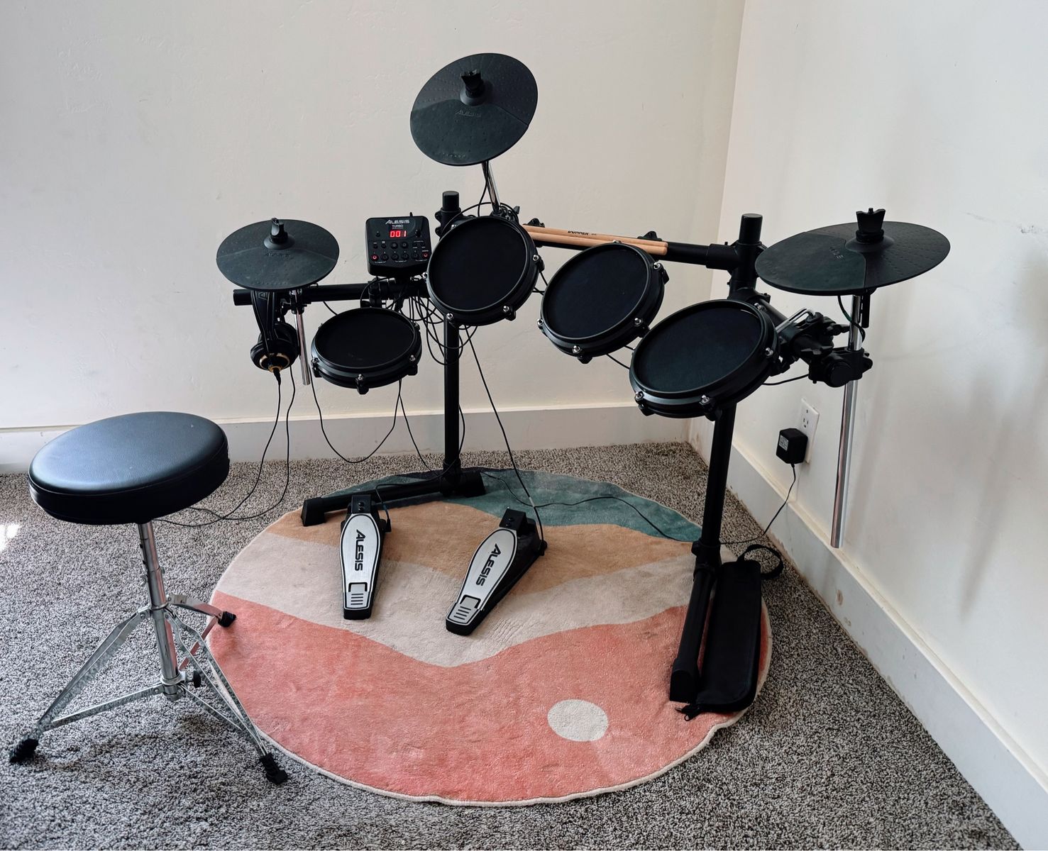 Alesis 7pc Mesh Electronic Drum Kit with optional extras