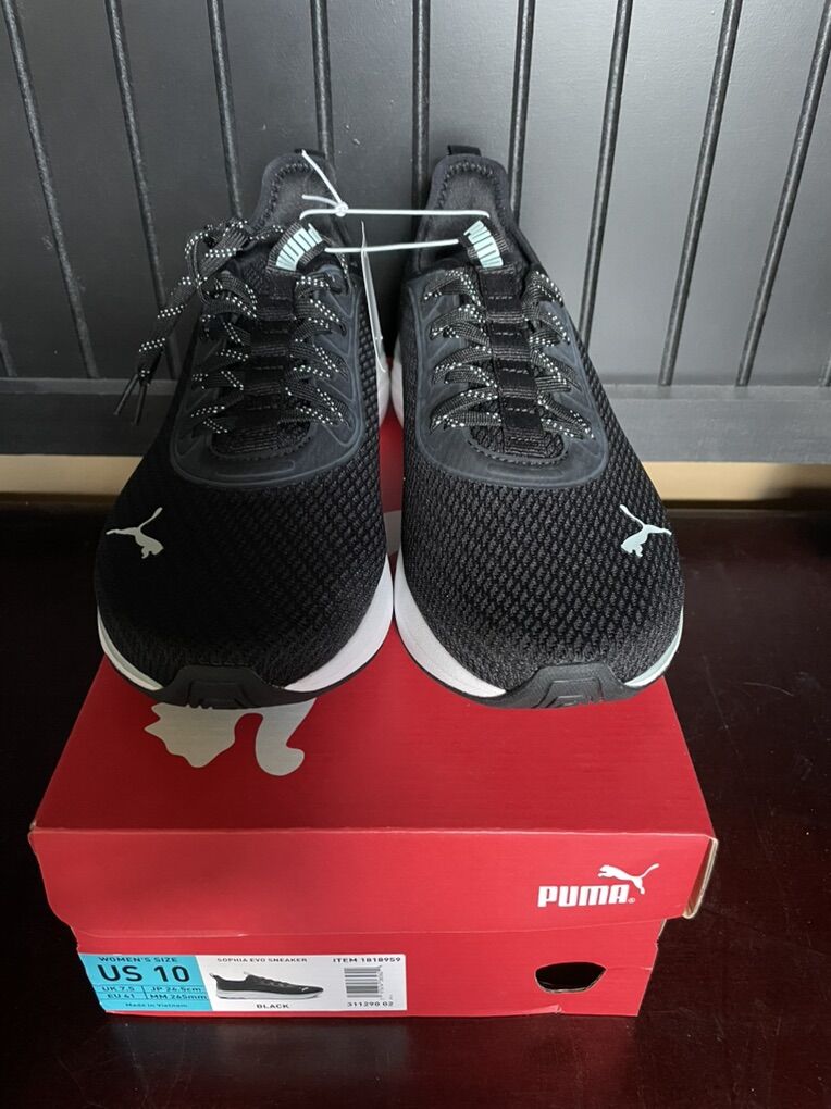 New Puma Sophia Evo Sneakers Women Size 10 Black