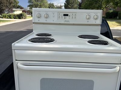 Frigidaire White Electric Range Stove Self-Cleaning Oven with 4 Burners