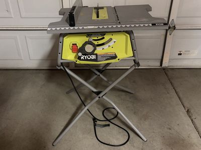 RYobi 15 Amp 10 in Portable Table Saw w/stand