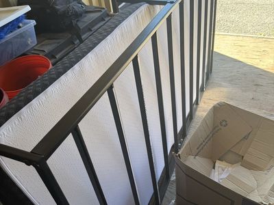 Twin size bed frame and mattress