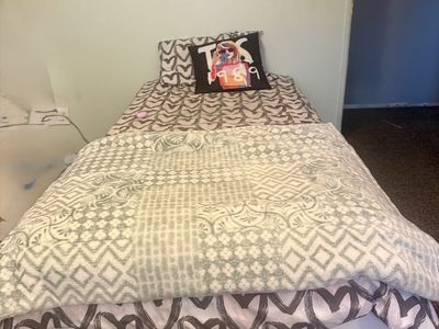 Twin Size Platform Bed with Storage Drawers - White Wood Frame