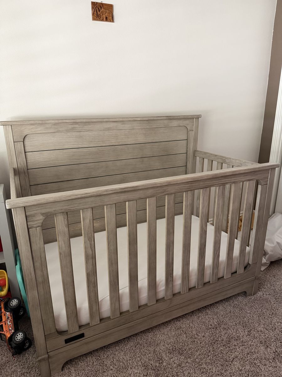 Crib and changing table set