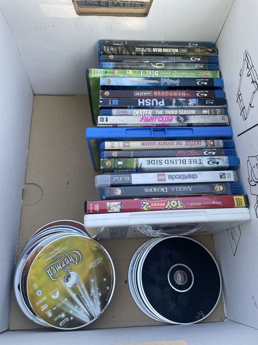 Bulk Lot of Blu-ray Discs, DVDs, and PS3 Game - Movies and TV Shows Collection