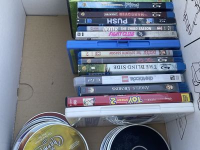 Bulk Lot of Blu-ray Discs, DVDs, and PS3 Game - Movies and TV Shows Collection